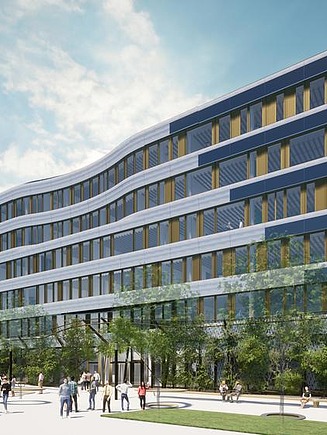 Zu sehen ist eine Visualisiserung des Bauen im Bestand Projektes Z2