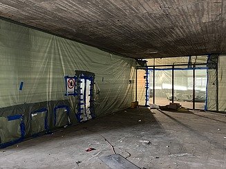 Zu sehen sind Umbauarbeiten des Bauen im Bestand-Projektes Zentralbibliothek Köln