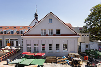 Fassade fortgeschrittene Arbeiten Seidelsche Höfe weißen Gebäude