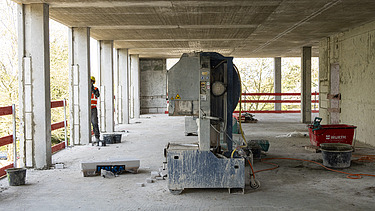 Sanierungsarbeiten im Innenraum EBH Eschborn