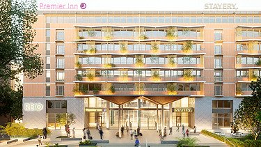 re:o Berlin Hallen Visualisierung von außen