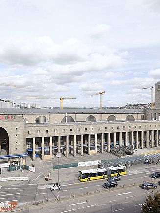 Zu sehen ist der Bonatzbau des Bauen im Bestand Projektes Stuttgart 21