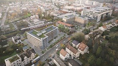 Visualisierung des neuen EBH in einer Drohnenansicht