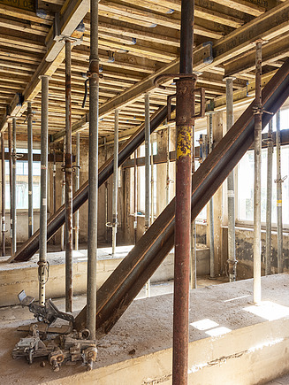 Aufnahmen von innen im Umbau