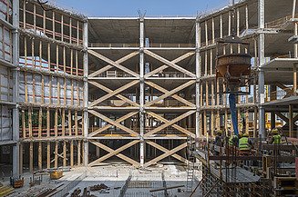 Zu sehen sind Umbauarbeiten des Bauen im Bestand-Projektes Unmüssig BA3 in Stuttgart