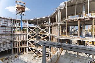 Zu sehen sind Umbauarbeiten des Bauen im Bestand-Projektes Unmüssig BA3 in Stuttgart