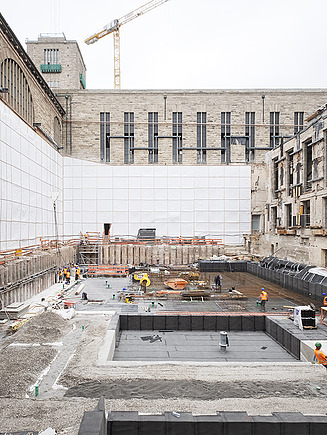Innenhofarbeiten Baustelle Bonatzbau