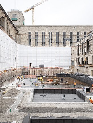 Innenhofarbeiten Baustelle Bonatzbau