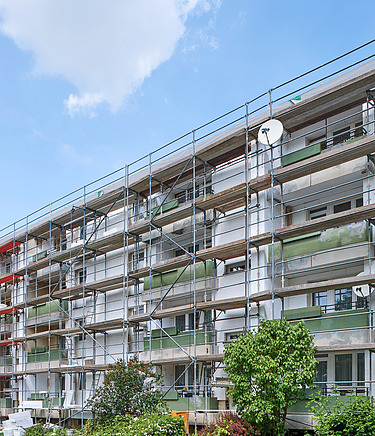 Fassadensanierung eines Wohnblockkomplexes